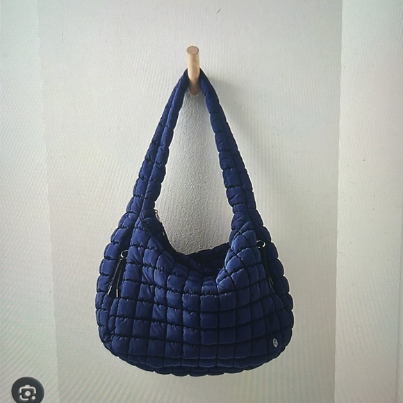 Free People Quilted Carryall Color Navy Baby - Picture 3 of 6